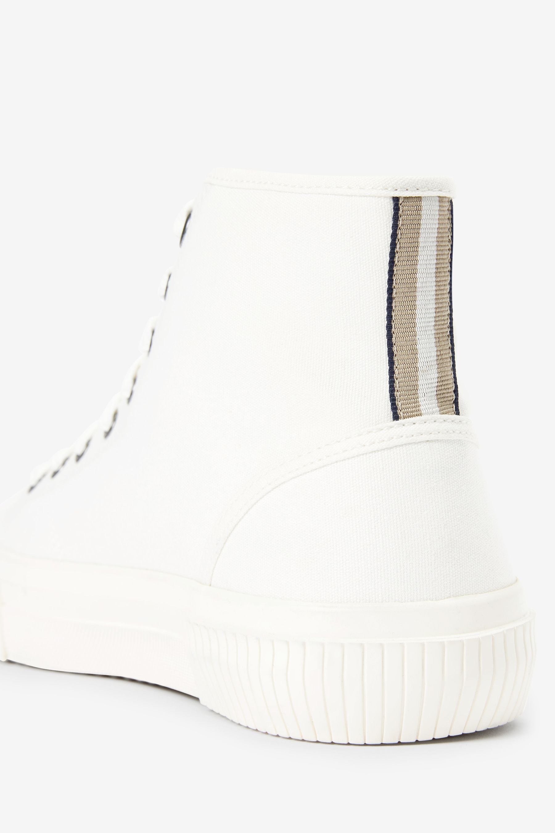 Buy White Canvas High Top Trainers from Next Luxembourg