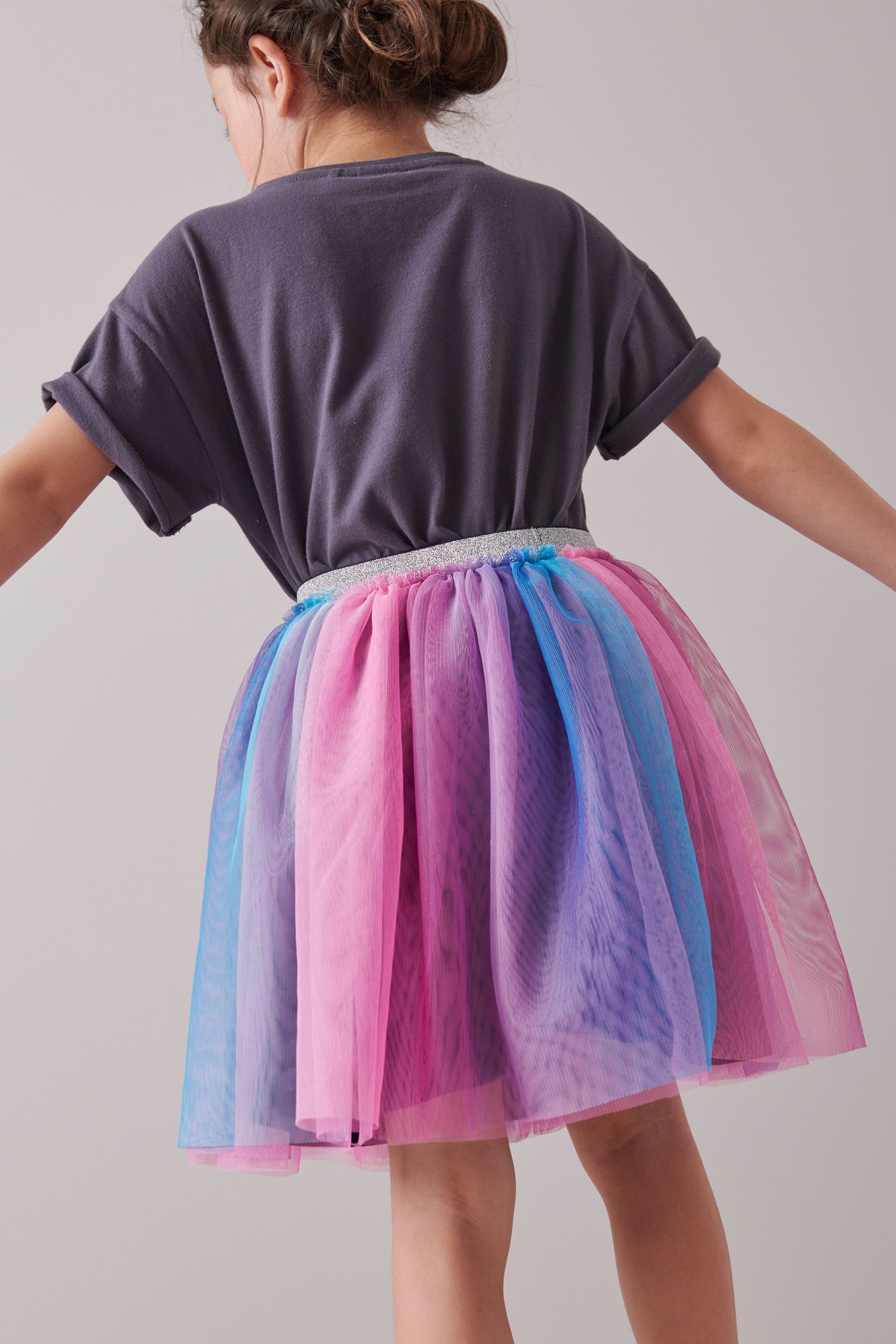 Buy Pink Blue Purple Ombre Rainbow Mesh Skirt 3 16yrs from Next Luxembourg
