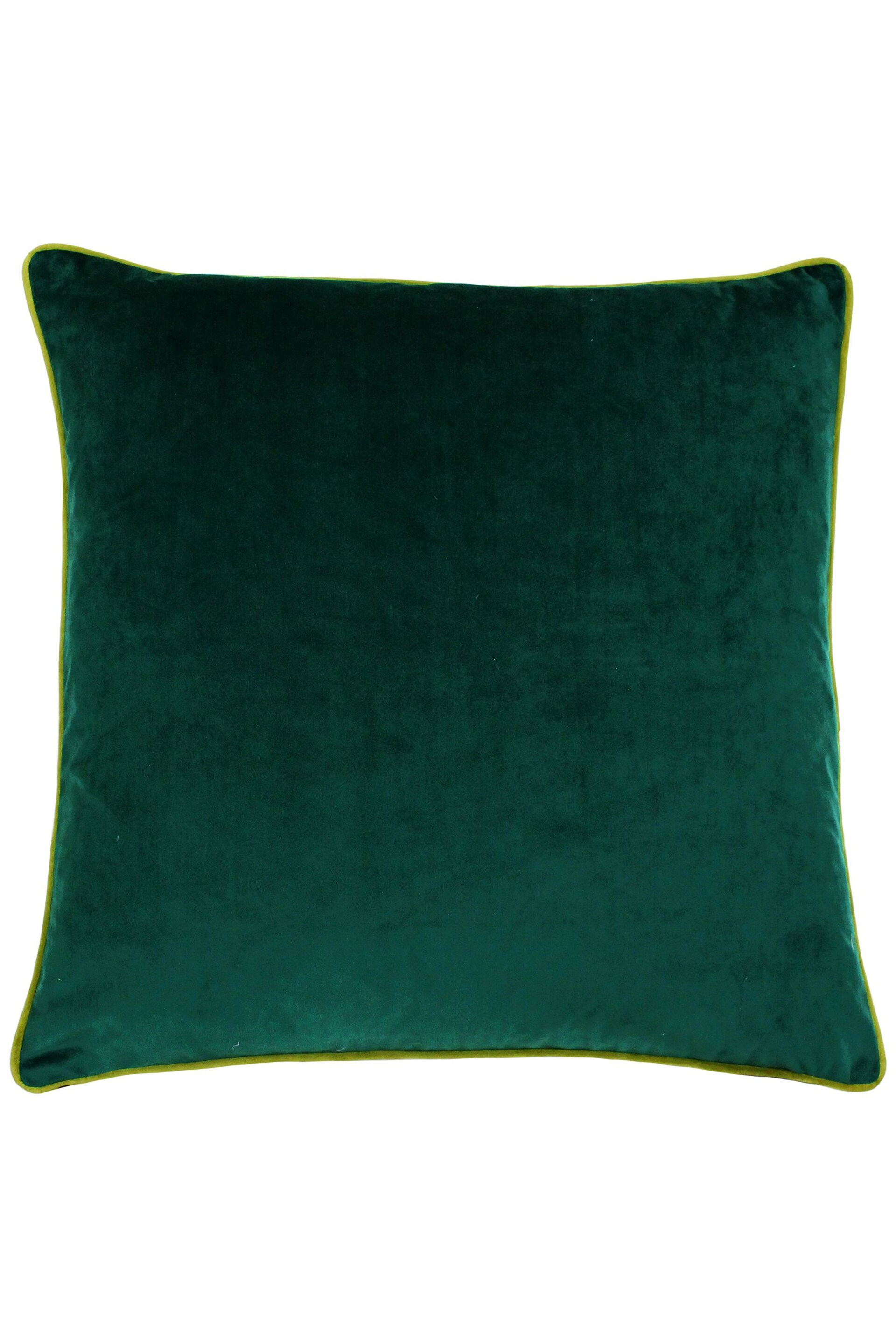 Riva Paoletti Emerald/Moss Green Meridian Velvet Polyester Filled Cushion - Image 1 of 2