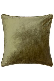Riva Paoletti Olive Green Luxe Velvet Cushion - Image 1 of 3