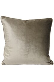 Riva Paoletti Mink Brown Luxe Velvet Polyester Filled Cushion - Image 1 of 2
