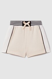 Reiss Ivory Colette Senior Cotton Blend Elasticated Waist Shorts - Image 2 of 4