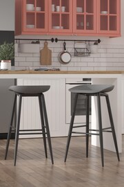 Novogratz Grey Riley Indoor and Outdoor Bar Stools - Image 1 of 4