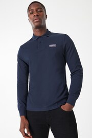 Barbour® International Mens 100% Cotton Long Sleeve Polo Shirt - Image 1 of 8