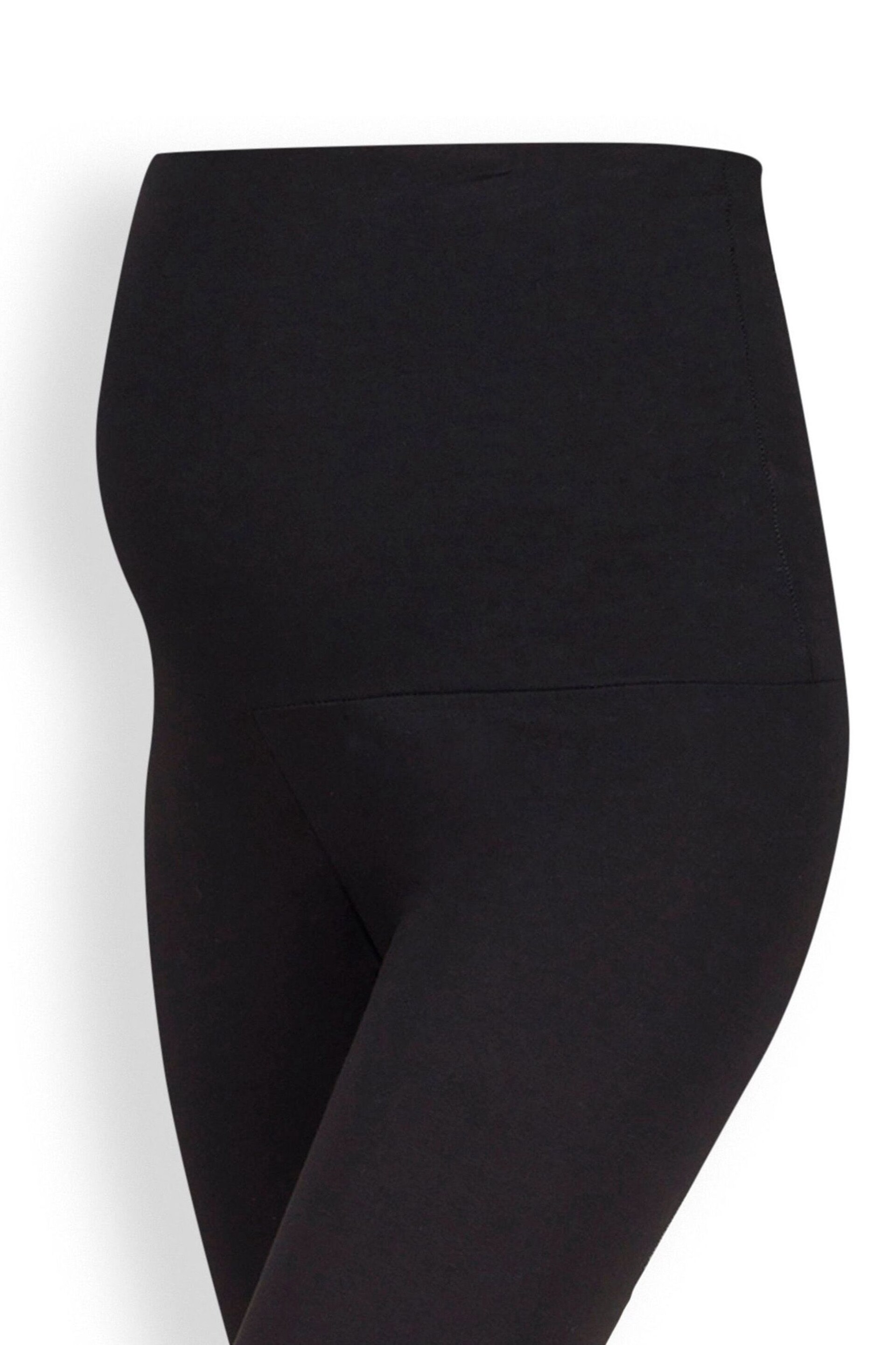 JoJo Maman Bébé Black 2-Pack Cotton Rich Maternity Leggings - Image 2 of 3