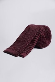 MOSS Red Knitted Silk Tie - Image 2 of 2
