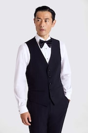 MOSS Black Tailored Fit Performance Dresswear Waistcoat - Image 1 of 3