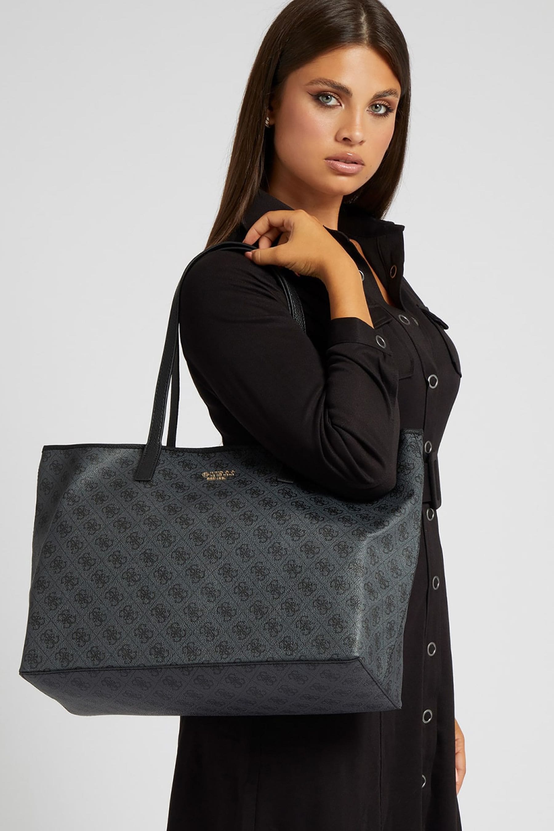 Guess vikky logo shopper bag deals