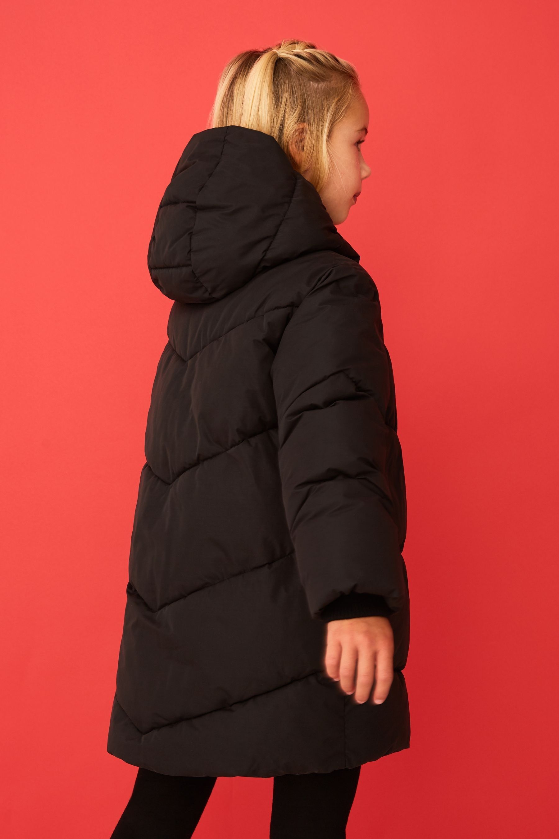 Buy F F Black Cocoon Coat from the Next UK online shop
