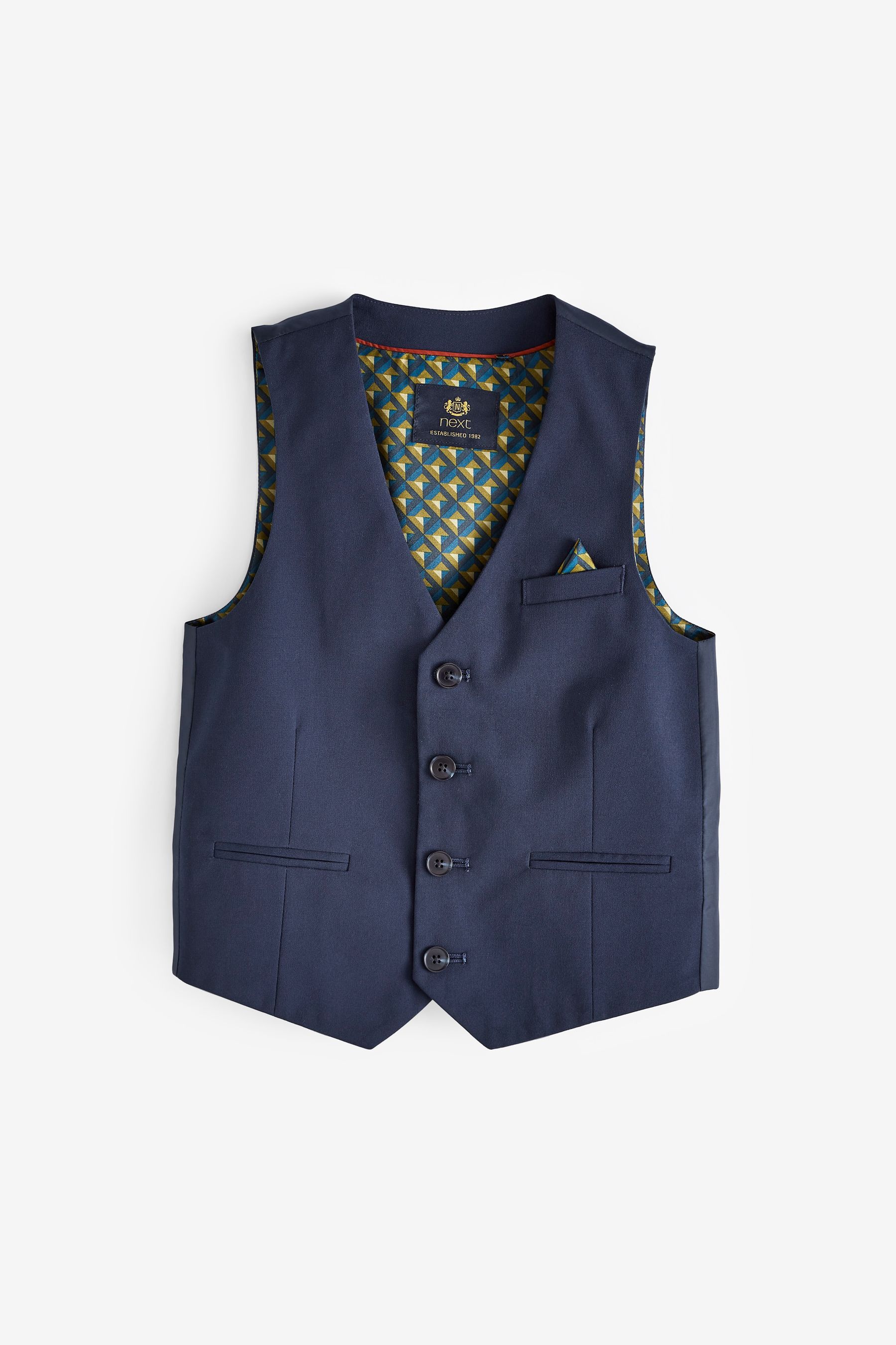 Next navy waistcoat best sale