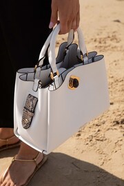 Luella Grey Margaux White Tote Cross-Body Bag - Image 3 of 6