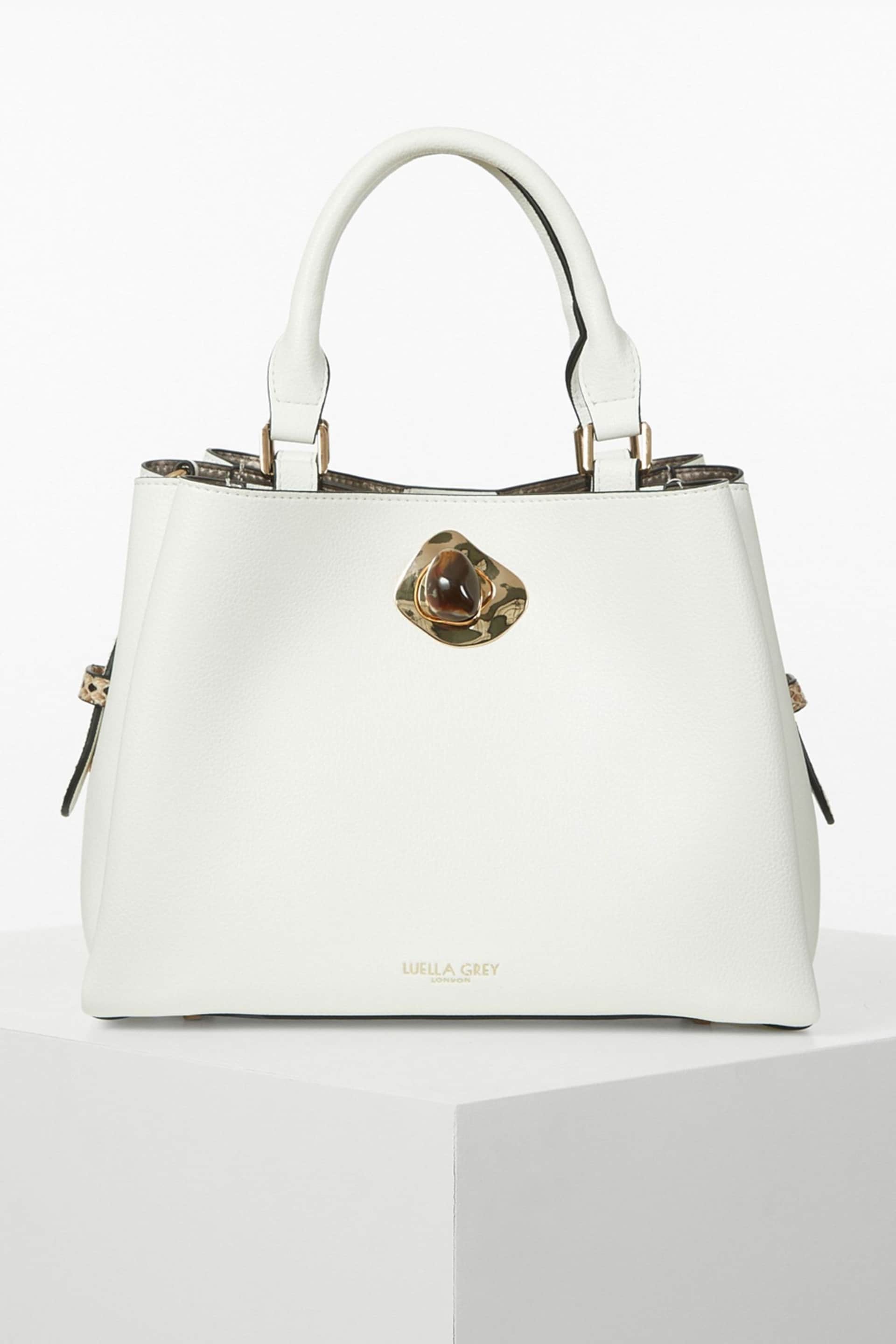 Luella Grey Margaux White Tote Cross-Body Bag - Image 4 of 6