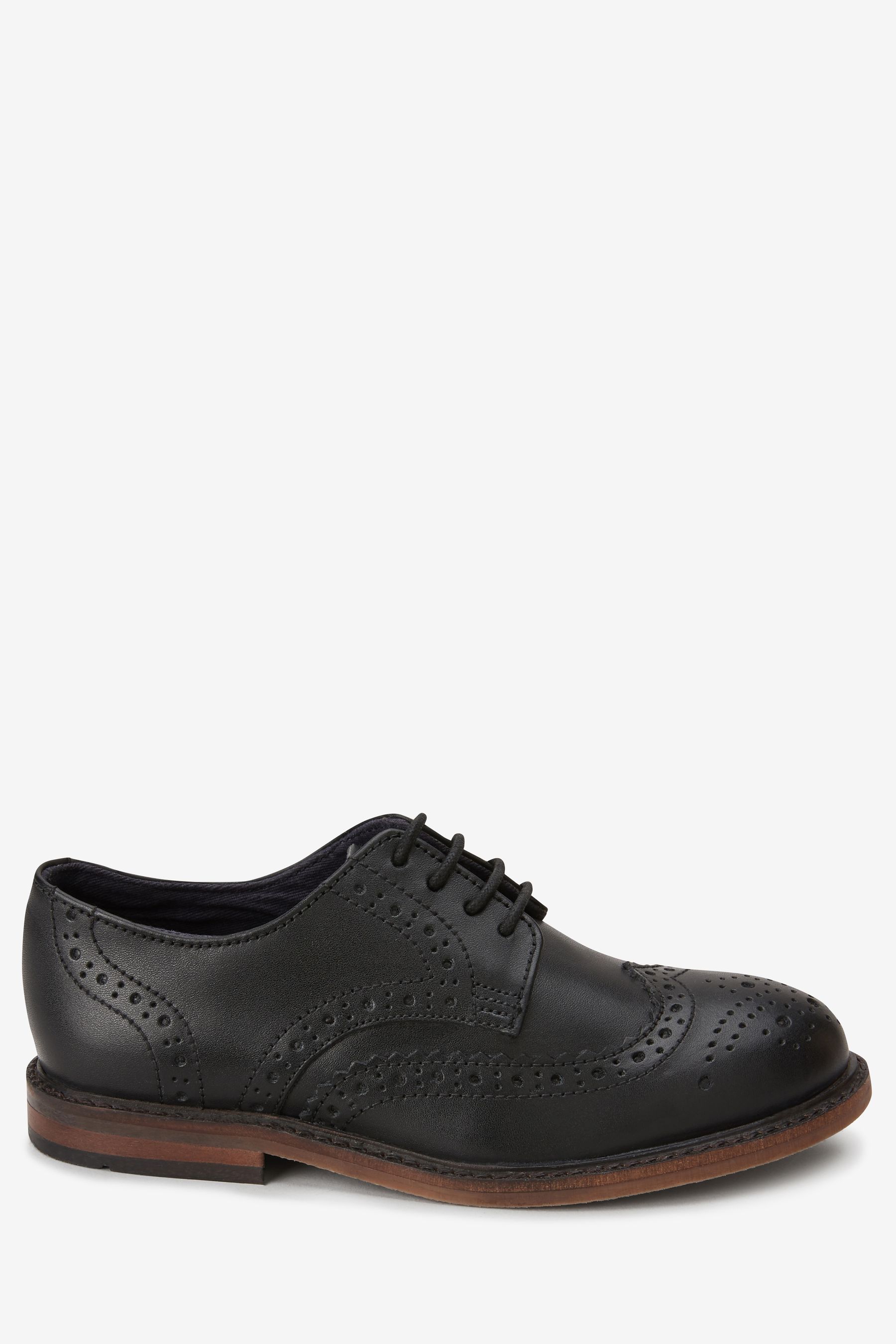Wide fit black brogues cheap