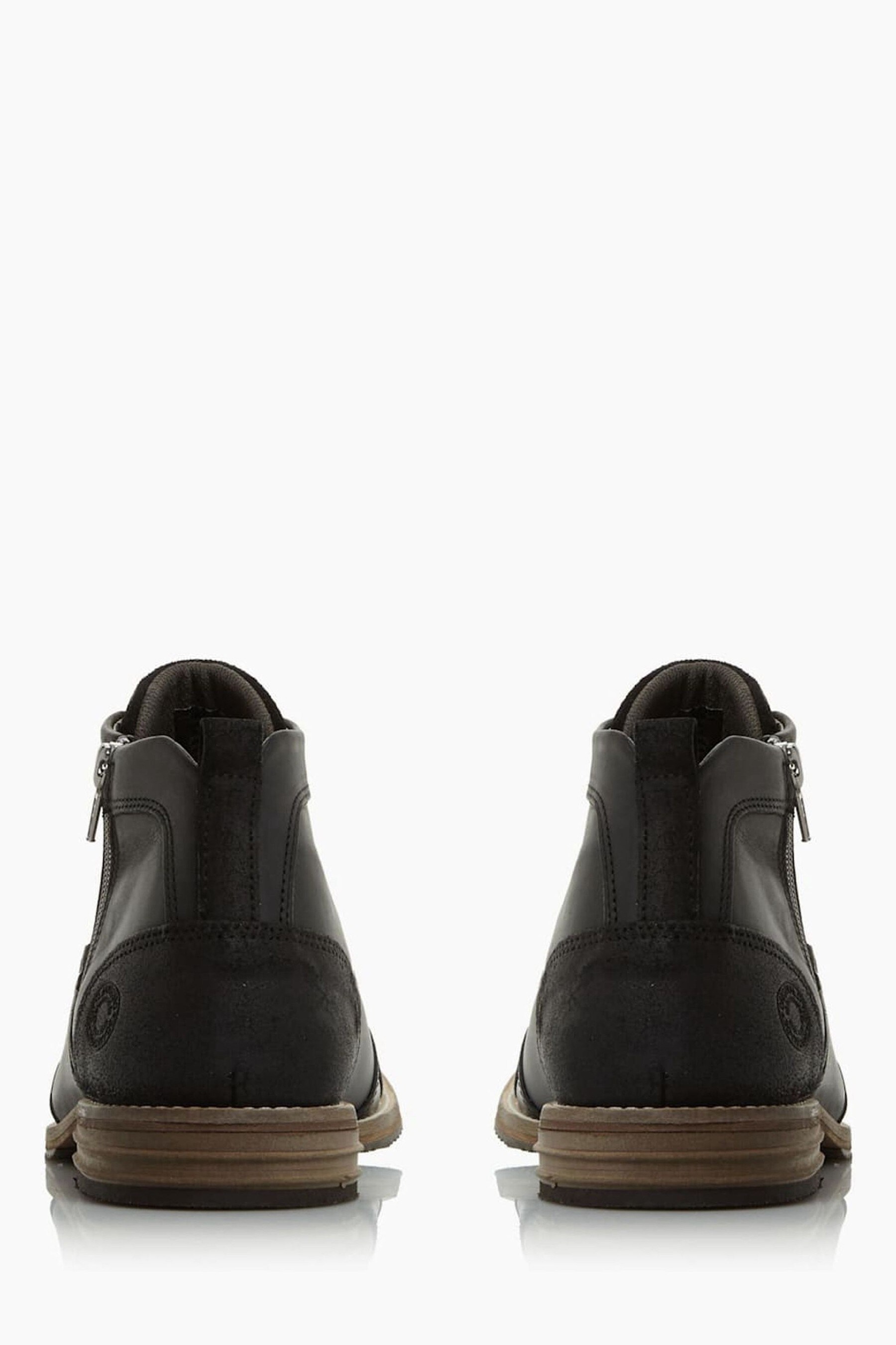 Buy Dune London Captains Double Toe Cap Detail Leather Boots from Next Luxembourg
