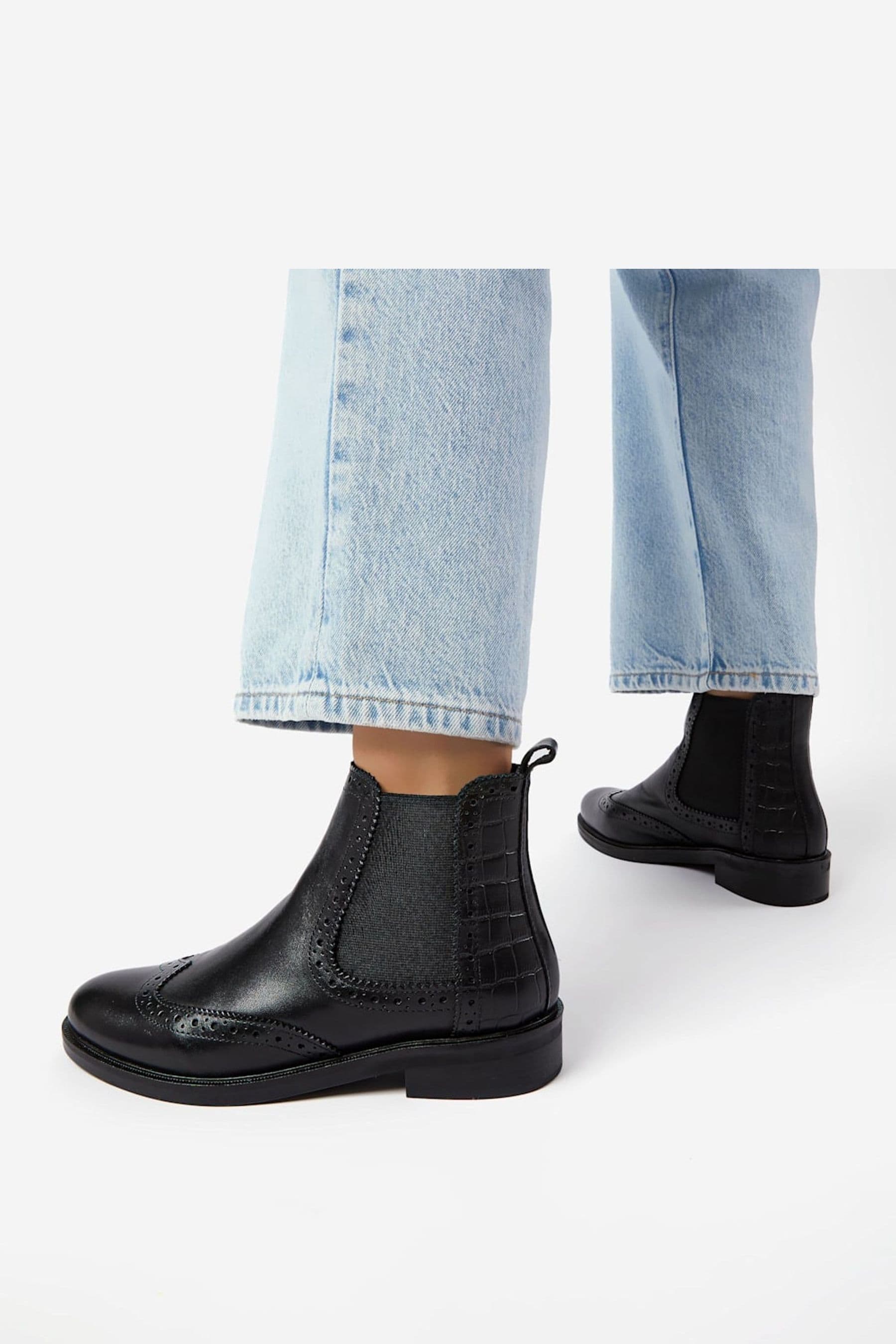 Dune brogue boots ladies top