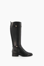 Dune London Black Tap Buckle Trim High Boots - Image 1 of 6