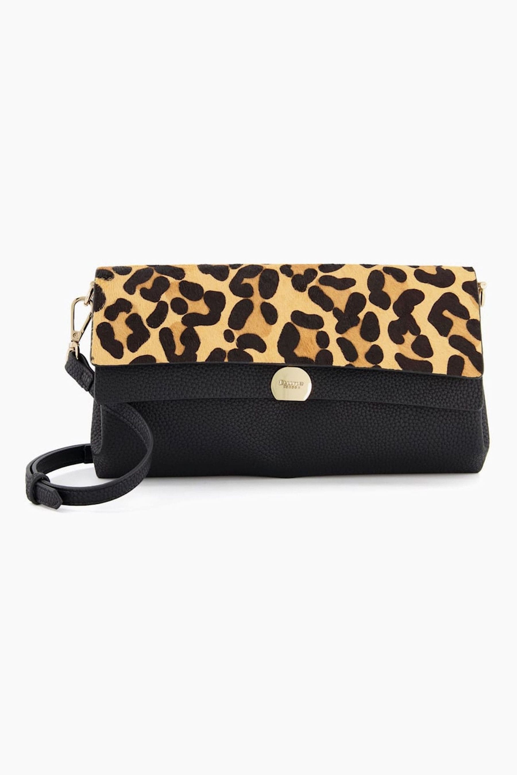 Dune leopard print clutch bag store