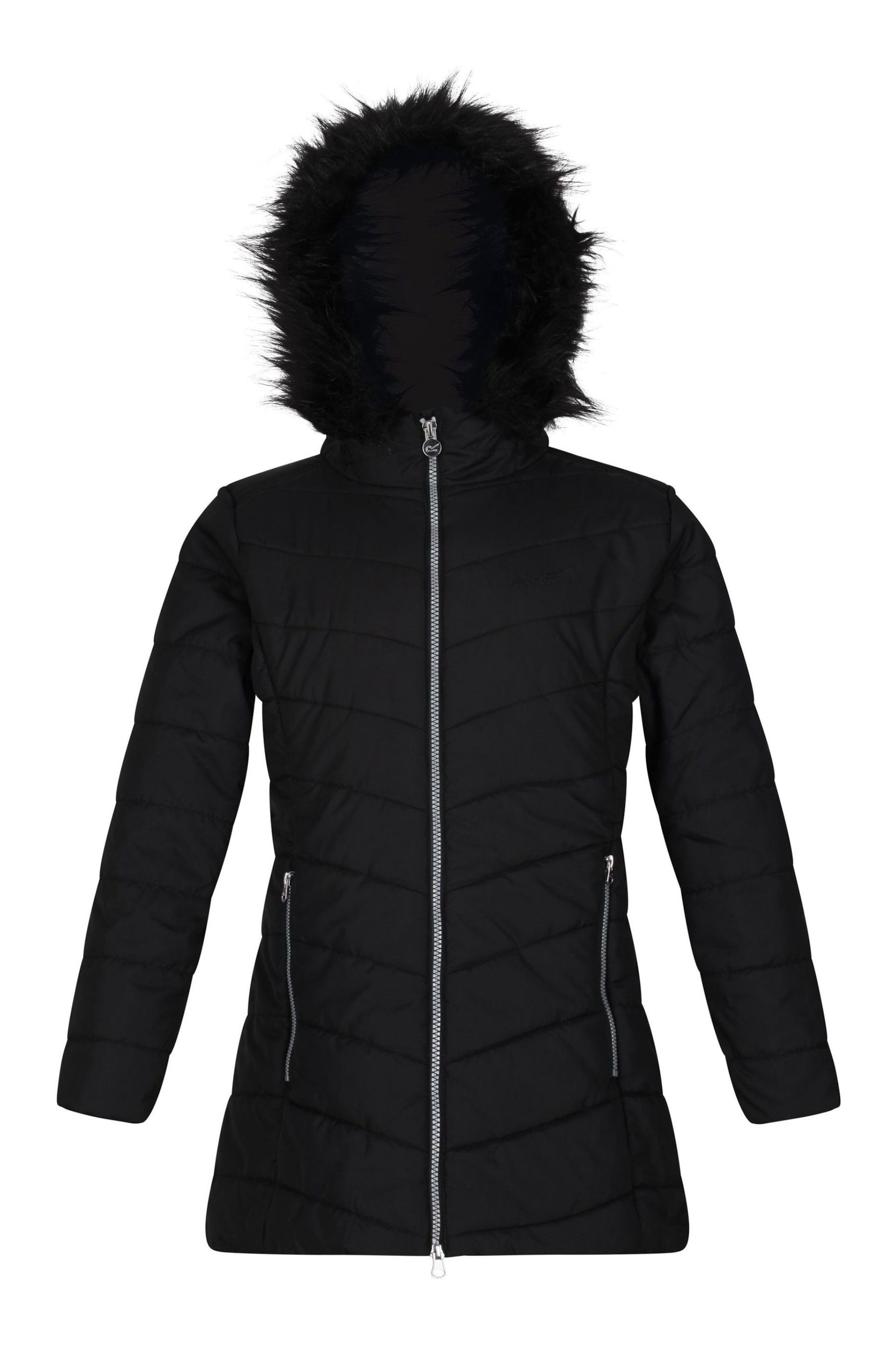 Regatta Black Fabrizia Insulated Thermal Longline Jacket - Image 4 of 7