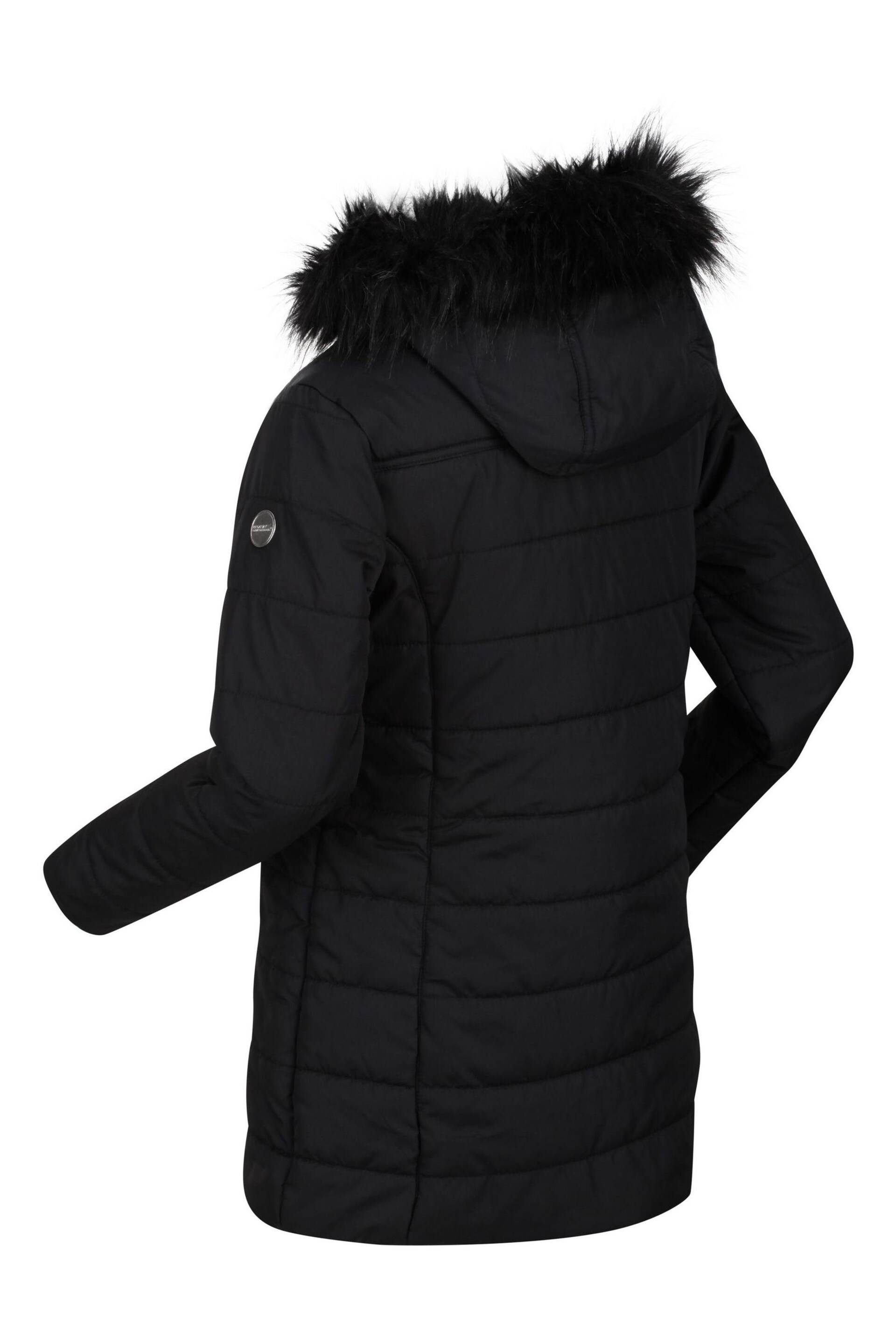 Regatta Black Fabrizia Insulated Thermal Longline Jacket - Image 7 of 7