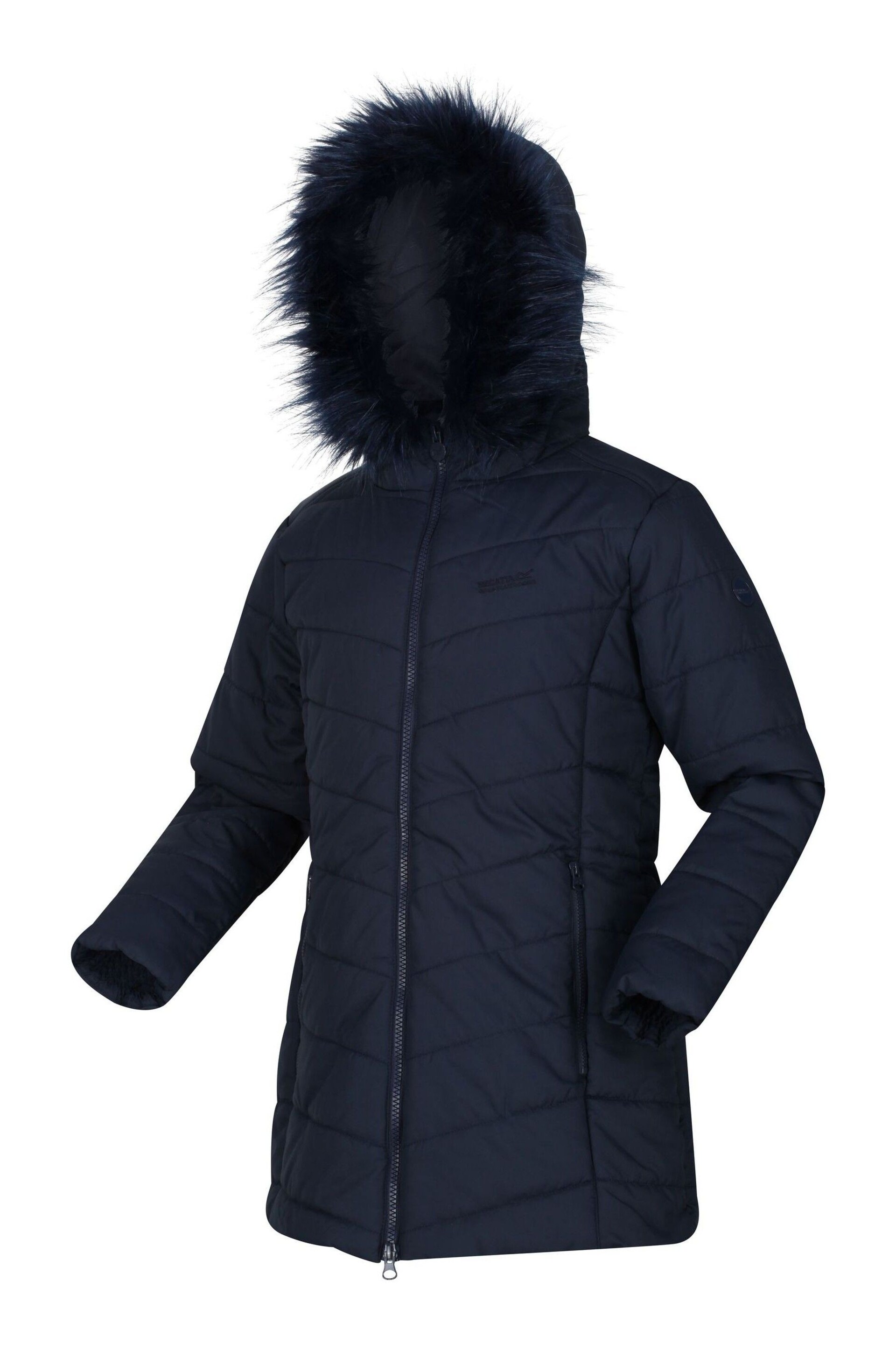 Regatta Blue Fabrizia Insulated Thermal Longline Jacket - Image 5 of 8