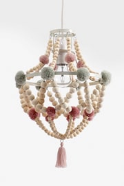 Pink Tahlia Pom Pom Easy Fit Chandelier Light shade - Image 5 of 6