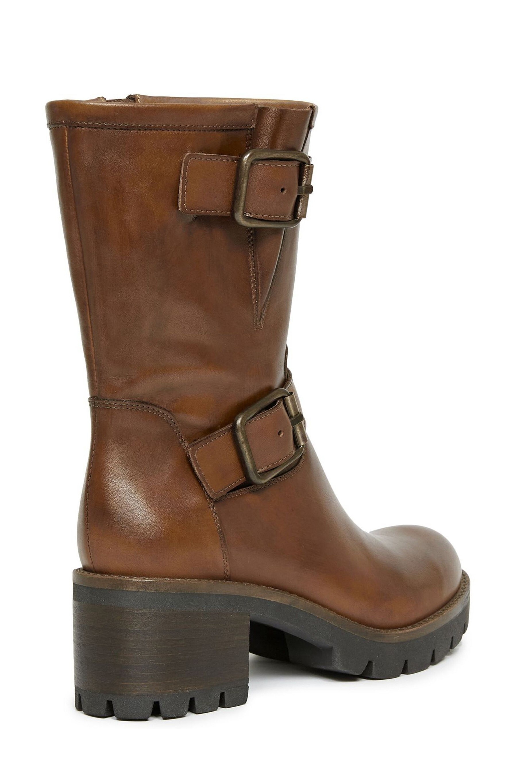 Ladies brown biker boots clearance