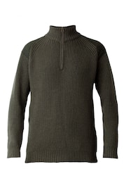 Celtic & Co. Mens Natural Ribbed Half Zip Jumper - Image 2 of 2