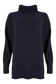 Celtic & Co. Womens Blue Geelong Slouch Roll Neck Jumper - Image 3 of 3