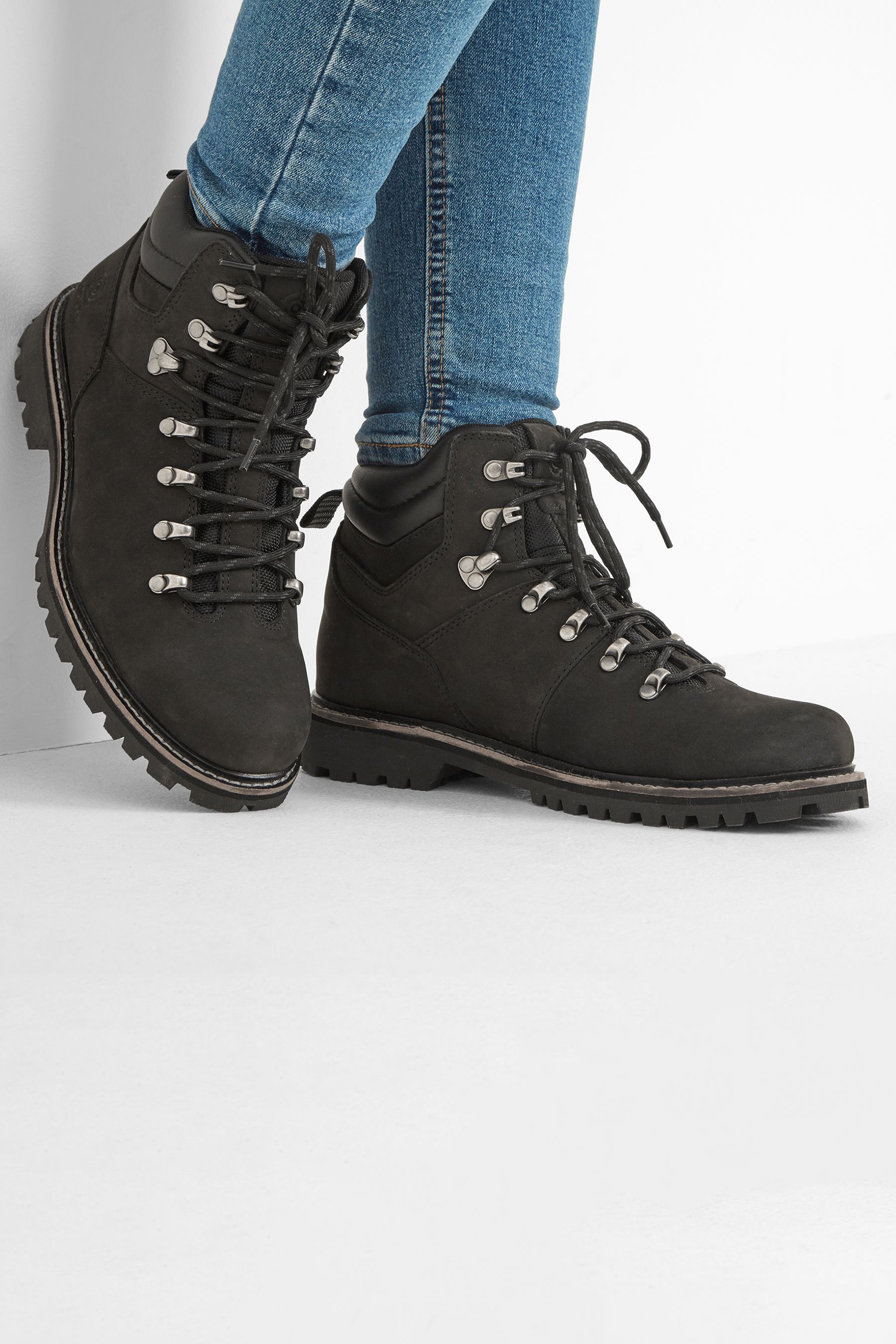 Womens black walking boots uk discount