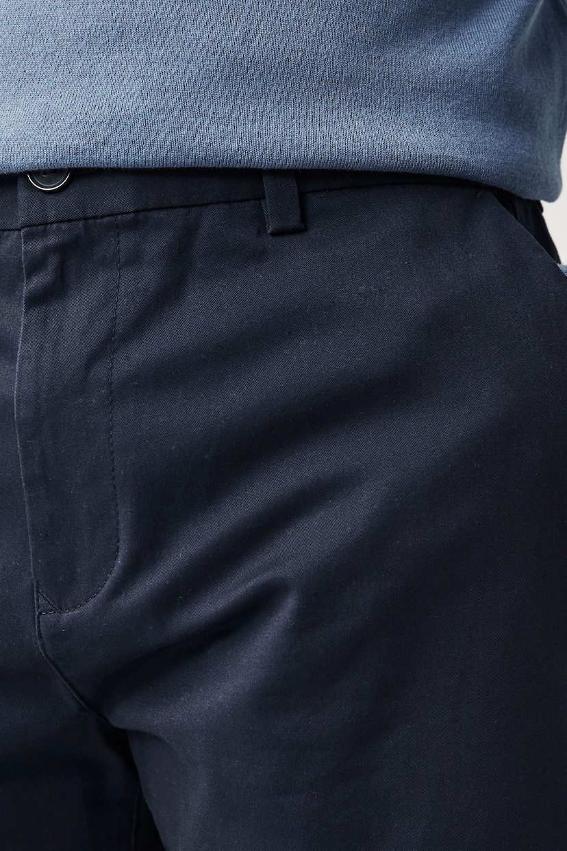 Navy/Charcoal Straight Fit Stretch Chinos Shorts 2 Pack - Image 6 of 13