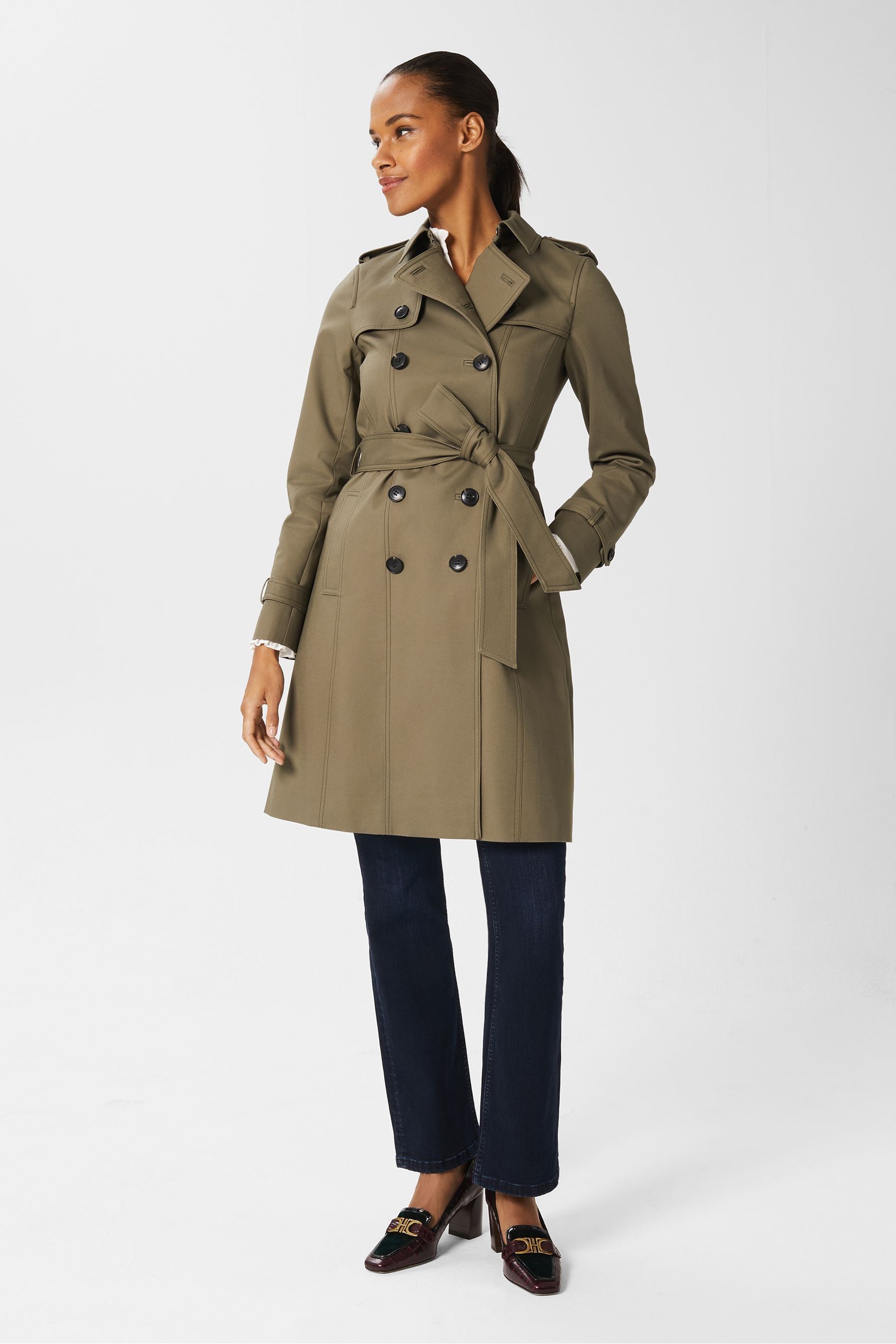 Buy Hobbs Green Saskia Trench Coat from Next Germany