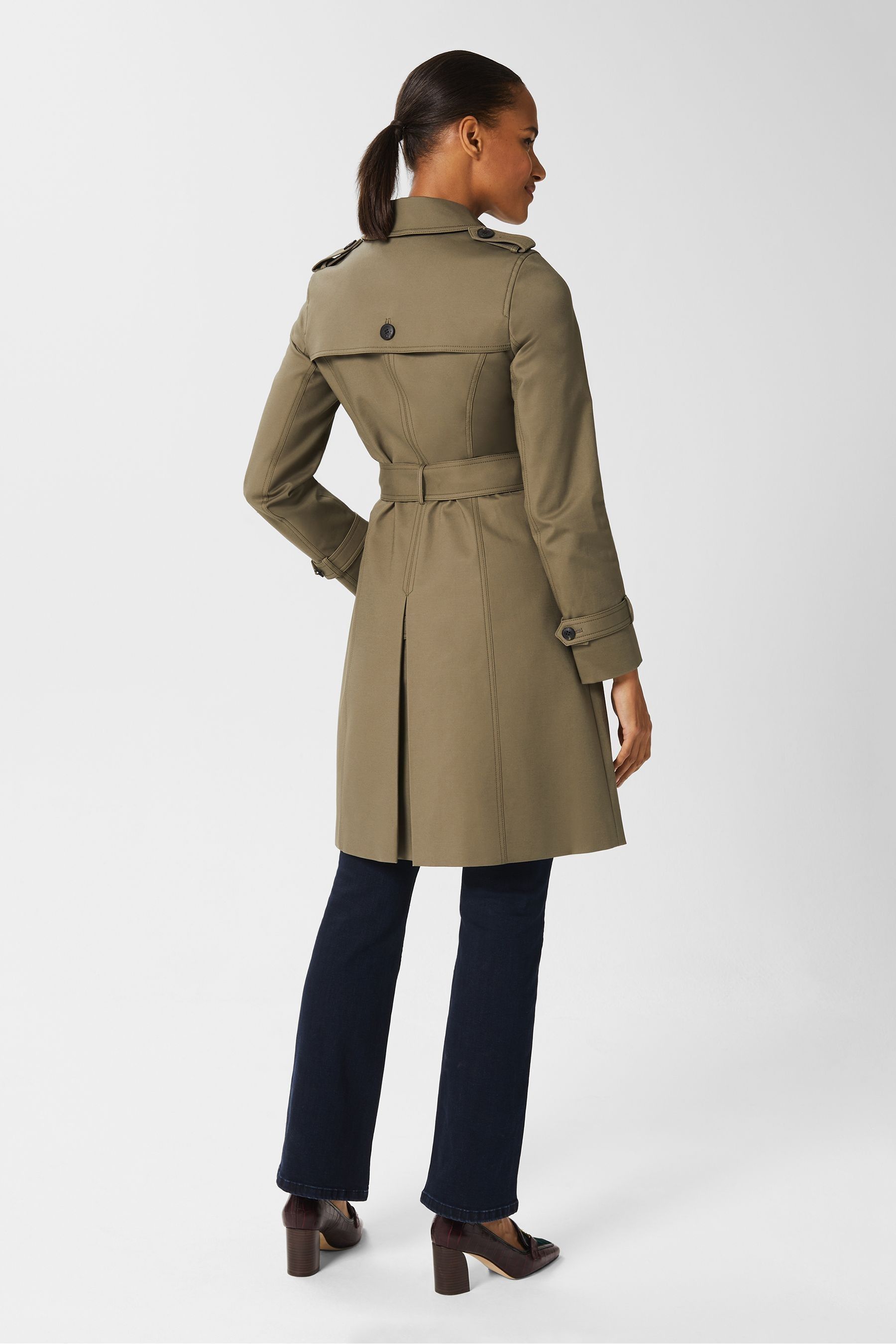 Hobbs saskia trench pink top