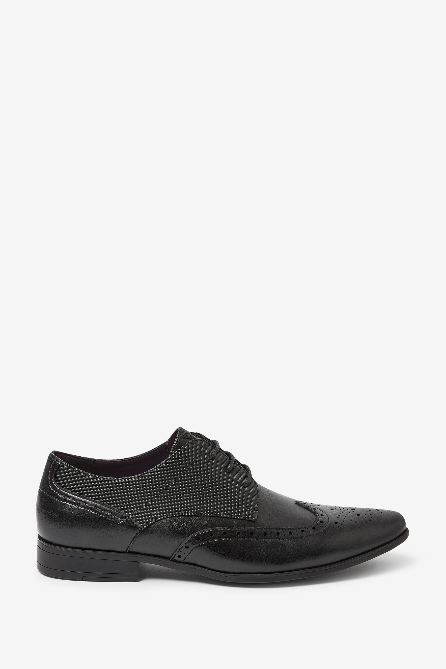 Next mens black brogues discount
