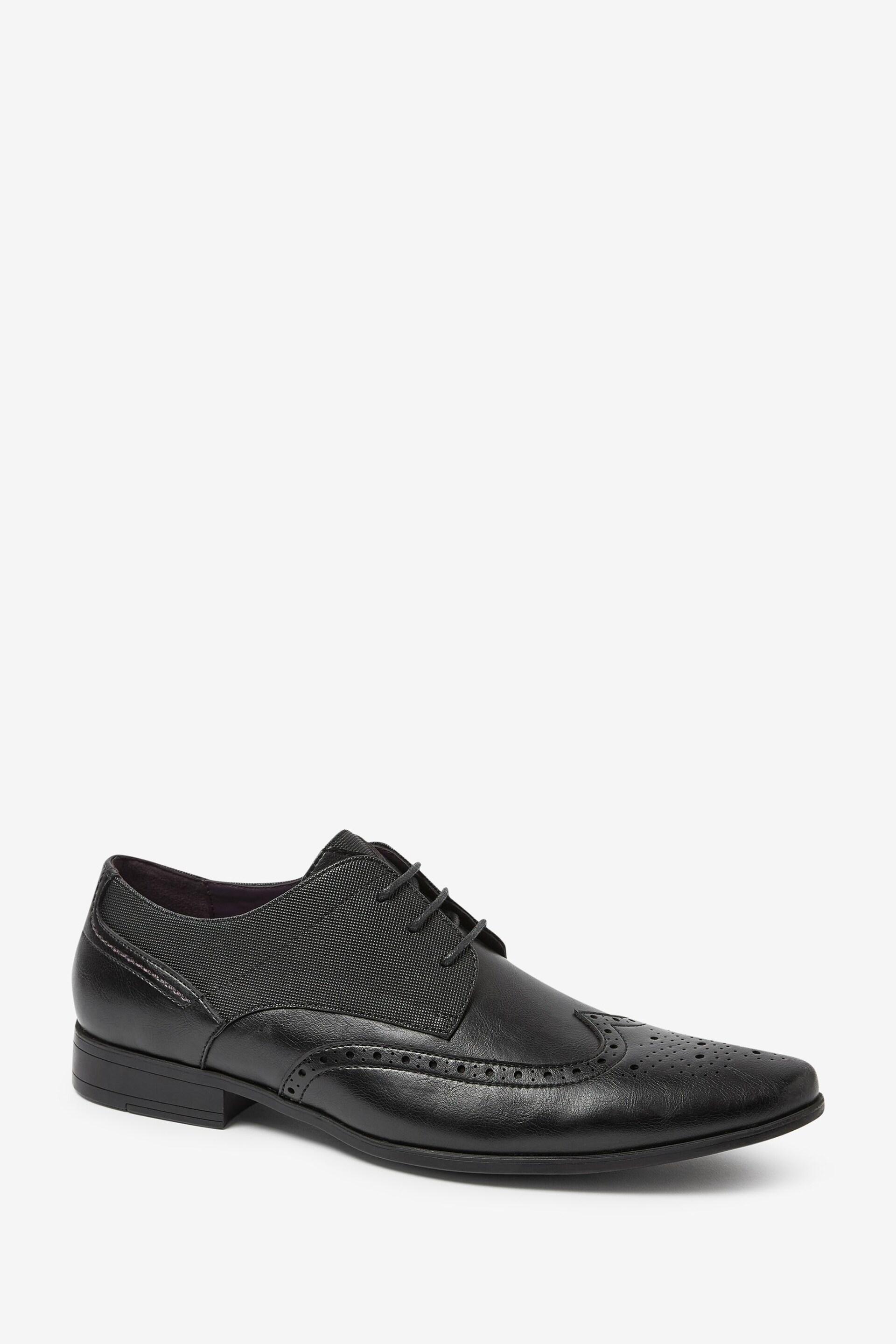 Black Brogue Shoes - Image 3 of 5