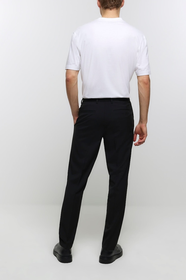 River Island Black Slim Fit Smart Trousers - Image 2 of 6