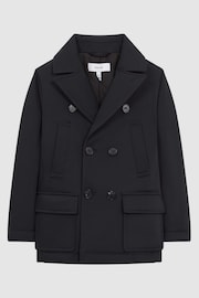 Reiss Navy Brannagh Senior Technical Peacoat - Image 2 of 8