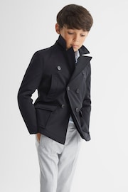 Reiss Navy Brannagh Senior Technical Peacoat - Image 6 of 8