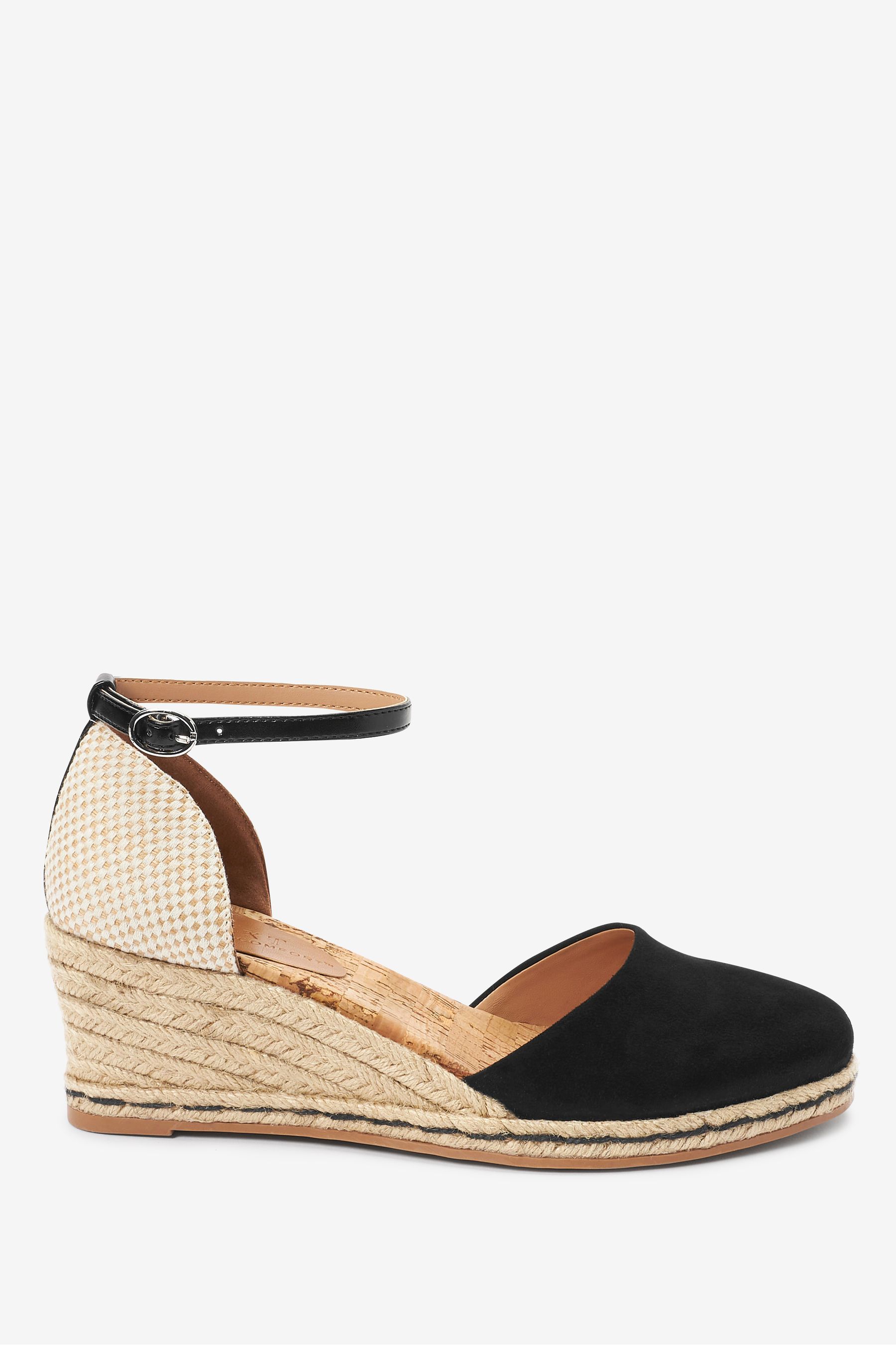 All black closed toe wedges on sale