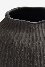 Black Carved Texture Ceramic Vase - Image 3 of 3