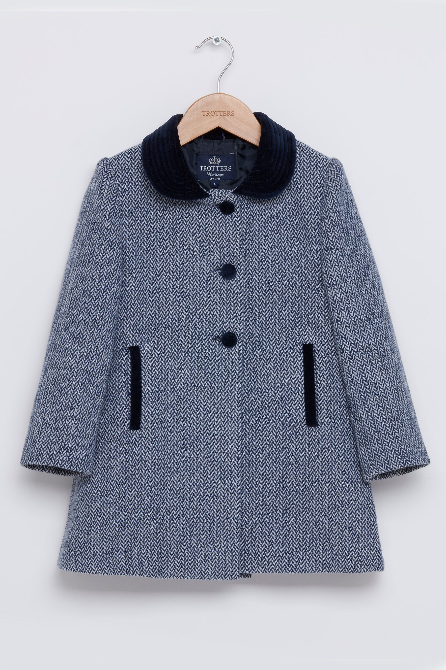 Buy Trotters London Blue Matilda Swing Coat from Next Luxembourg