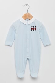 Trotters London Blue Stripe Hugo Sleepsuit - Image 2 of 4