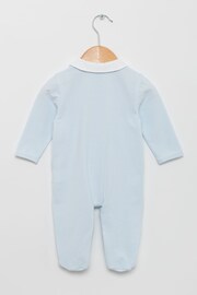 Trotters London Blue Stripe Hugo Sleepsuit - Image 3 of 4