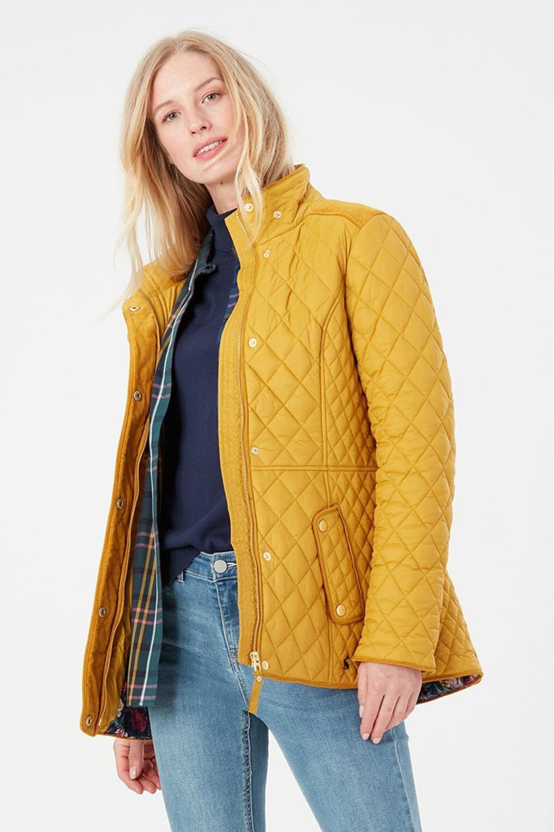 Joules yellow padded jacket shop