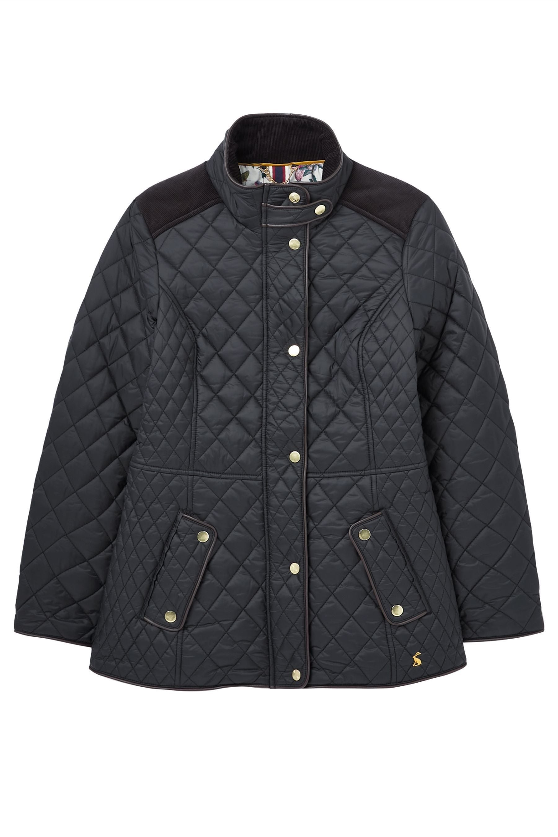 Joules newdale quilted jacket black shop