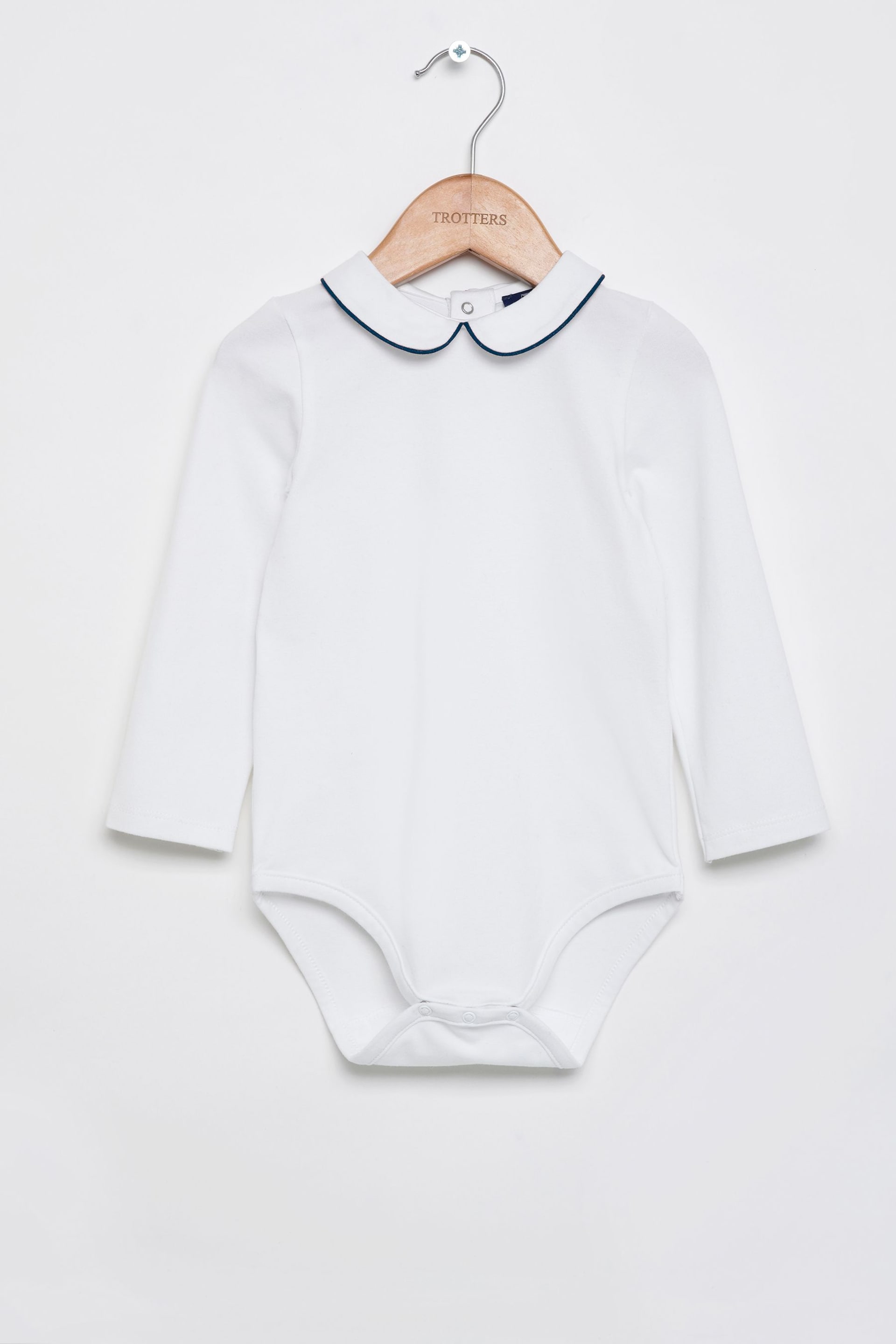 Trotters London Long Sleeve White Milo Piped Body - Image 1 of 3