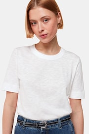 Whistles White Double Trim Rosa T-Shirt - Image 3 of 5