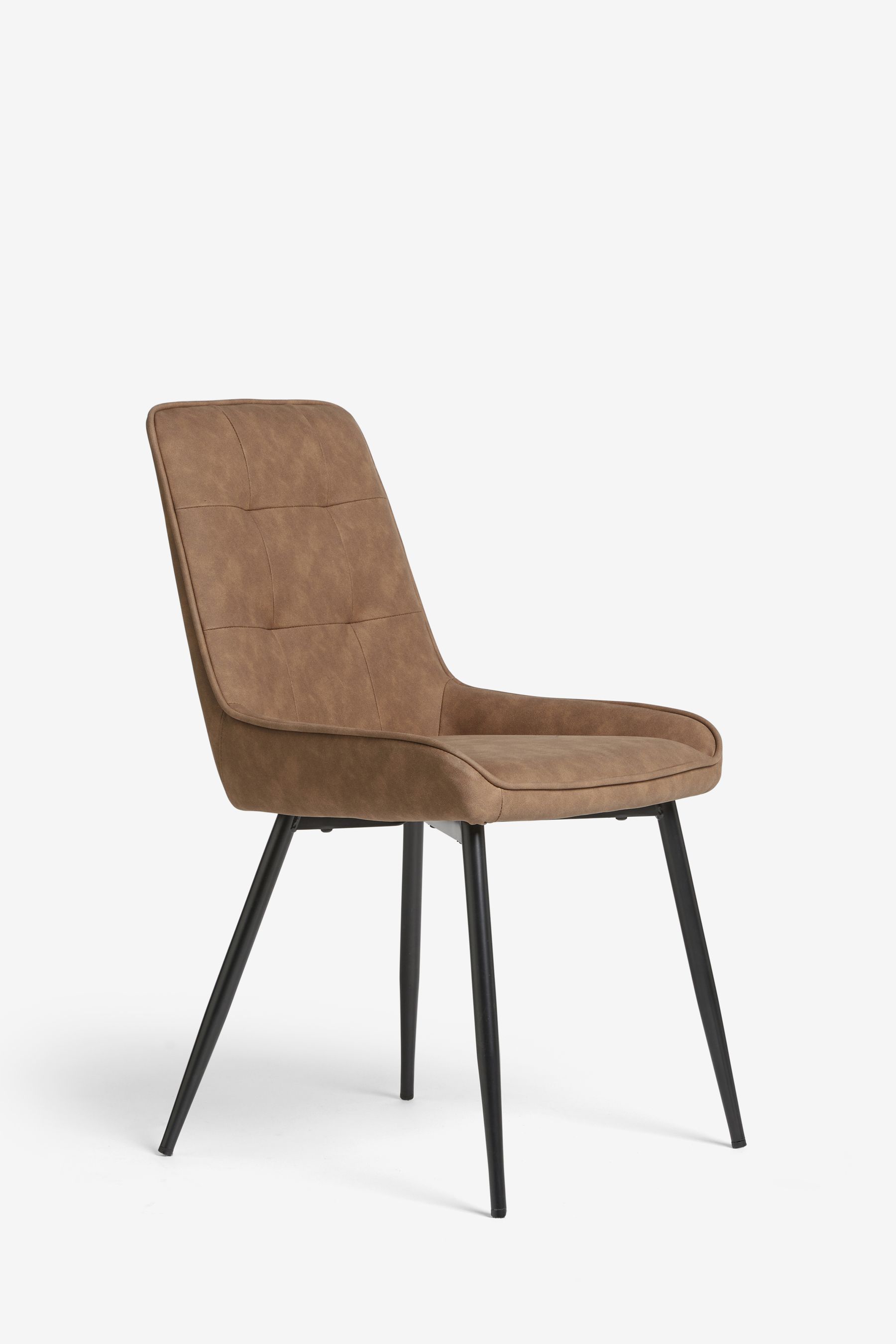 Buy Set of 2 Arona Faux Leather Caramel Brown Cole Non Arm Dining Chairs from the Next UK online shop