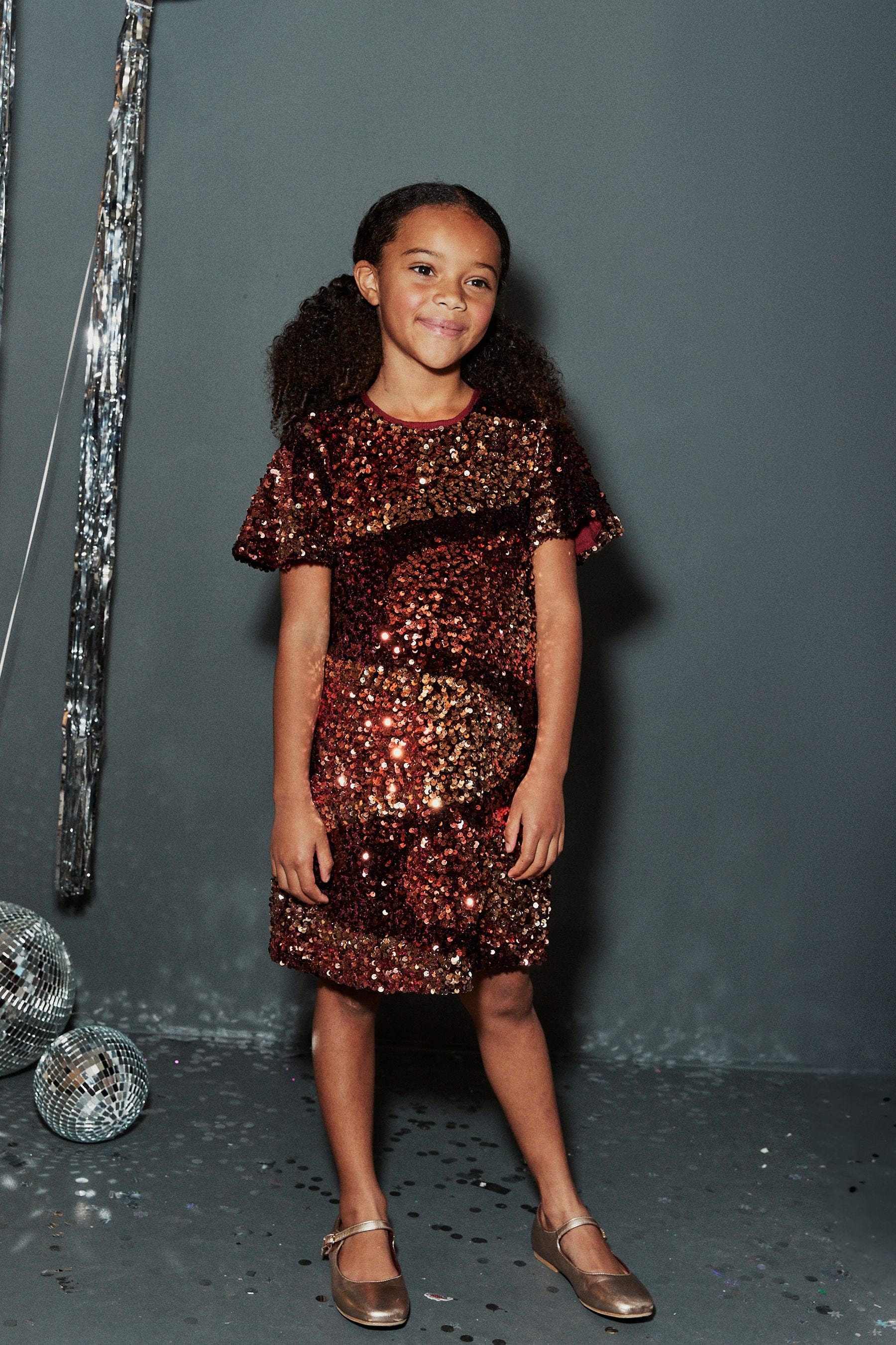 Bronze party dress clearance