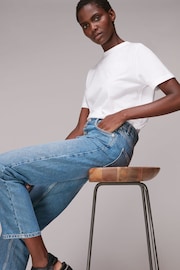 Whistles Authentic Hollie Button Crop Jeans - Image 3 of 5