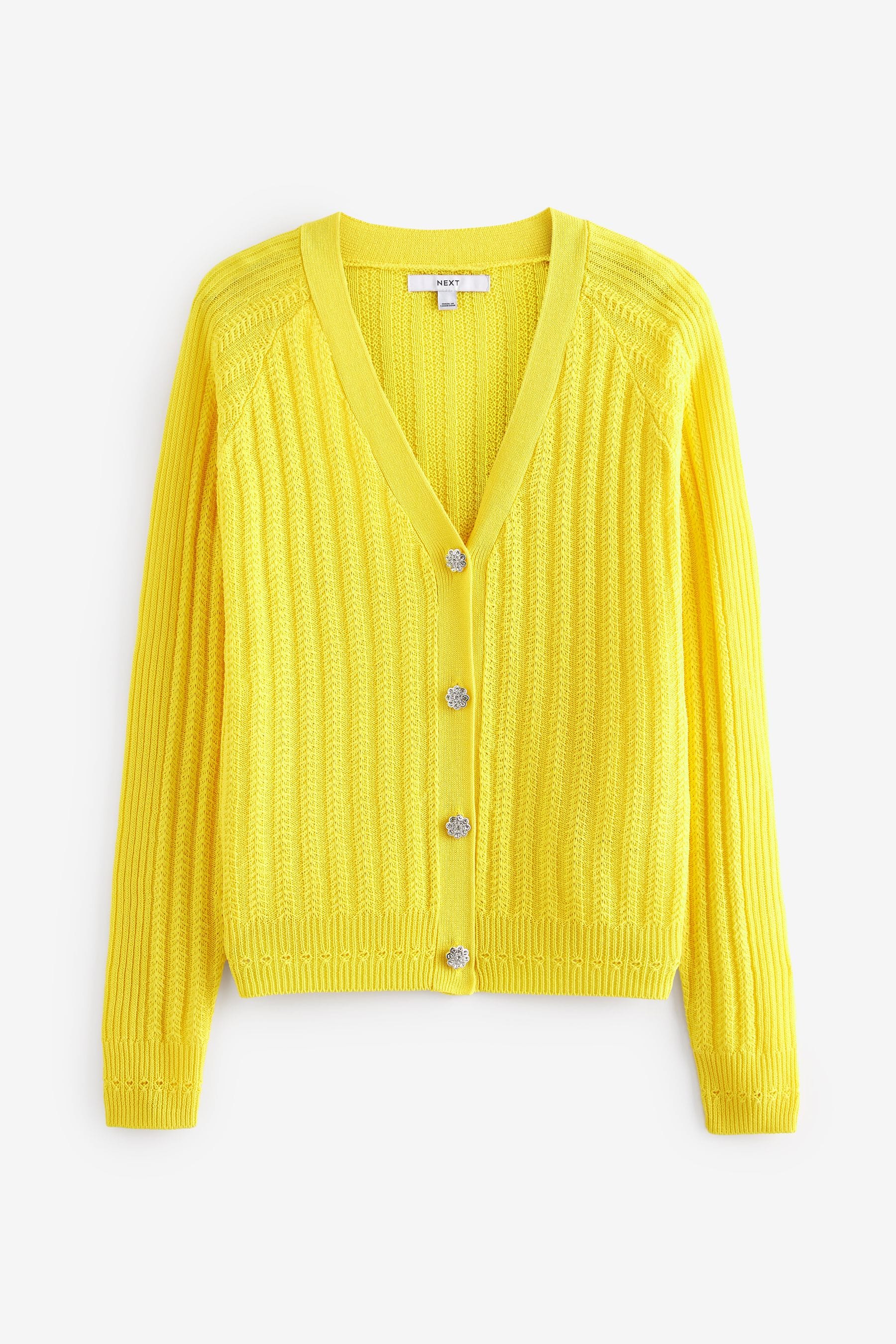 Yellow button up cardigan best sale
